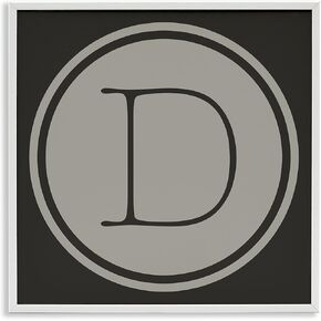 Stupell Industries Modern D Initial Elevator Key Circular Shape Framed Wall Art in Kuwait