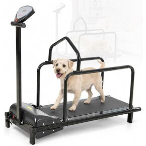 Slatmill for Medium & Large Dogs, Pet Fitness Treadmill, 31.5 X 11 in Running Area with 0.5-3.7 Mph Adjustable Speed, Safety Rails & Emergency Stop, for Dogs Indoor & Outdoor,Training in Saudi Arabia