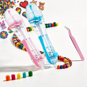 2 Pack Fuse Beads Pen for 2.6mm Beads – Tweezers Included, Transparent Dispenser, High Capacity Chamber, Time-Saving & Precise DIY Crafting for Holiday & Family Fun in Kuwait