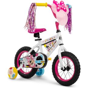Huffy 12" Disney Minnie Mouse Kids Bike with Lights, Fits Riders 37"-42" in Kuwait