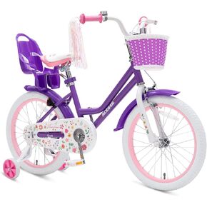 ACEGER Girls Bike with Basket for Ages 2-12 Years Old Kids, 12 14 16 18 Inch with Training Wheels，Princess Style with Streamers, Handbrake & Coaster Brake,Multiple Colors. in Kuwait