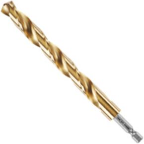 BOSCH TI2134IM 1-Piece 7/64 In. x 2-5/8 In. Titanium Nitride Coated Metal Drill Bit Impact Tough with Impact-Rated Hex Shank Ideal for Heavy-Gauge Carbon Steels, Light Gauge Metal, Hardwood in Saudi Arabia