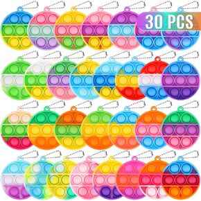 Kids Party Favors Fidget Toys Bulk 30 Pack Mini Pop Fidget Keychain Its Halloween Birthday Party Favors for Kids 4-8,8-12 Small Classroom Prizes It Halloween Goodie Bags Stuffers in Kuwait