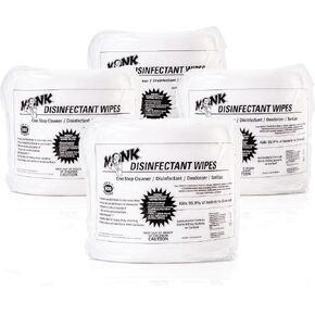 Monk - 69804R Disinfecting Gym Wipes 4 Refill Pack of 800 Count Wipes in Saudi Arabia