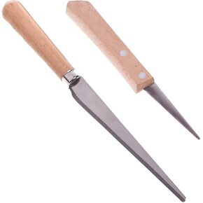 2pcs-Wooden Handle Fettling Knife for Pottery/Sculpting/Ceramic/Polymer Clay Carving Modeling Craft Art DIY Tools in Saudi Arabia