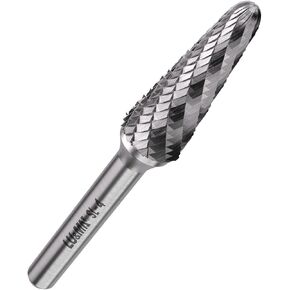 Tungsten Carbide Burr Ball Shape SD-5, Double Cut Rotary Burrs File(1/2''cutter Dia ， 1/2''Cutter Length) with 1/4'' Shank dia, 3 pcs, used for metalwork, tool making, engineering, grinding by LU&MN in Saudi Arabia
