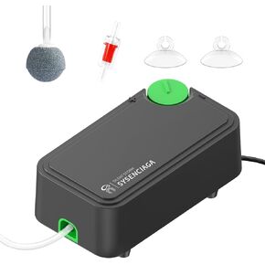 3W Aquarium Air Pump, Ultra Quiet Dual Outlet Adjustable Oxygen Pump for up to 300 Gallon Fish Tanks, Small Tanks, Hydroponics & Household Use in Kuwait