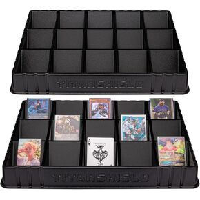 TitanShield Stackable Heavy Duty Card Sorting Tray | Compatible with Pokemon, Baseball, Magic The Gathering MTG, TCG Trading Cards | (Two Trays) in Kuwait