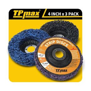 Ur-Excellent 4" x5/8'' Stripping Discs Rust Remover Wheel Remove Paint and Oxidation Poly Strip Wheel Disc Abrasive Angle Grinding Wheel - 3 Pack(Purple/Blue/Black) in Saudi Arabia