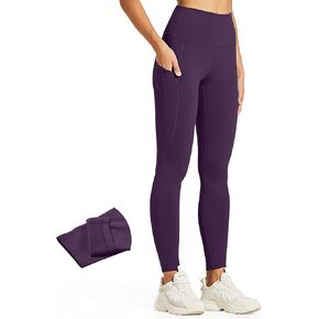 ZUTY Fleece Lined Leggings Women Water Resistant Winter Thermal Insulated High Waisted Hiking Leggings Pockets Plus Size in Saudi Arabia
