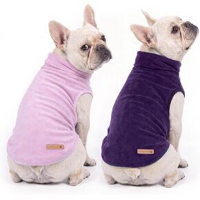 azuza 2 Pack Stretch Fleece Dog Sweater Soft Turtleneck Vest for Large Dogs in Kuwait