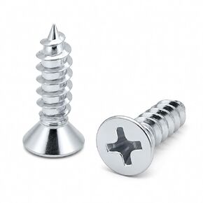 100 Qty #6 x 5/8" Flat Head Zinc Coated Phillips Head Wood Screws (BCP2) in Kuwait