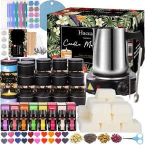 Complete Candle Making Kit With Wax Melter, Candle Making Supplies, DIY Arts&Crafts Kits Gift For Adults,Beginners,Including Bees Wax,500w Electric Stove,Wicks,Rich Scents,Wick Clips,Pouring Pot Etc. in Kuwait