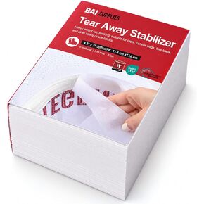 BAI Tear Away Cap Backing 3.2oz for Hat Embroidery, 4.5"x7" 250 Sheets in Kuwait