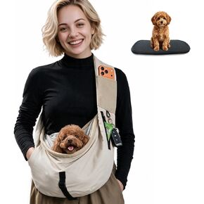 Dog Sling Carrier for Small Dogs 5-20 lbs, Rigid Hard Bottom, Hands-Free in Saudi Arabia