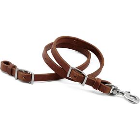 Leather Horse Tie Down Strap, Heavy Oil Weighted, 3/4 x 40 inches, Stainless Steel Hardware,Rich Brown in Kuwait