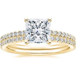 EAMTI 2CT 925 Sterling Silver Bridal Ring Sets Princess Cut CZ Engagement Rings promise rings for her wedding bands for Women Size 3-13 in Saudi Arabia