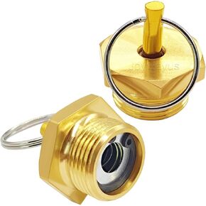 Joywayus النحاس الجناح نمط استنزاف الديك 1/4 "NPT ذكر خارجي استنزاف التبديل خرطوم الهواء المناسب مع مقبض (حزمة من 2) in Kuwait