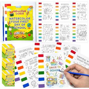 Zoyeven 144 Pcs Halloween Watercolor Coloring Books Halloween Party Favors Trcik or Treat Gifts Art and Crafts Well-Packaged Treat Non Candy Family Classroom School Activity in Kuwait
