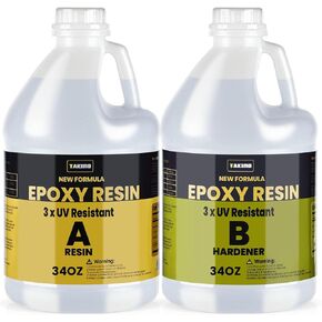 68OZ 3×UV Resistant Resin Kit,No Bubble & Crystal Clear Epoxy Resin for Coating, Casting, Table Top,DIY, Bar Top, River Tables, Resin Art, Wood with High Gloss Finish in Kuwait