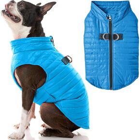 سترة Gooby Puffer Vest للكلاب - وردي، متوسط ​​- نحيف للغاية مع سحاب للرياح مع مقود مزدوج على شكل حرف D - معطف سترة للكلاب الصغيرة مقاوم للماء - ملابس للكلاب الصغيرة والصبيان أو الكلاب المتوسطة in Kuwait