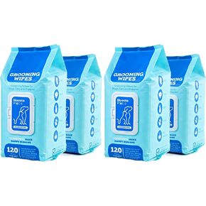 Pets XL Hypoallergenic Dogs Puppy Grooming Cloths -120 Wipes, 2 Pack in Kuwait