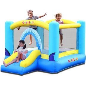 Causeair Inflatable Bounce House for Kids Jumping Outdoor&Indoor,Bouncy Castle with Durable Double Sewn,Basketball Hoop,Shark Theme in Kuwait