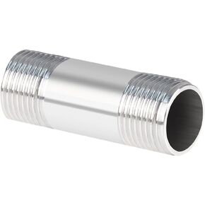 Quickun 304 تركيب أنابيب الحلمة من الفولاذ المقاوم للصدأ، 1/2 بوصة NPT x 1/2 بوصة NPT ذكر أنبوب الحلمة القابل للطرق بطول 4 بوصة in Kuwait