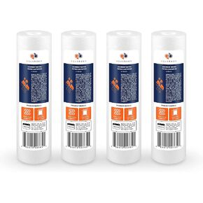 Aquaboon 10" x 2.5" Whole House and Reverse Osmosis Sediment 1 Micron Water Filter Cartridge | COMPATIBLE WITH: Culligan P1, Pentek P1, PD-1-934, P5, AP110, WFPFC5002, CFS110, RS14, WHKF-GD05 (4-PACK) in Saudi Arabia
