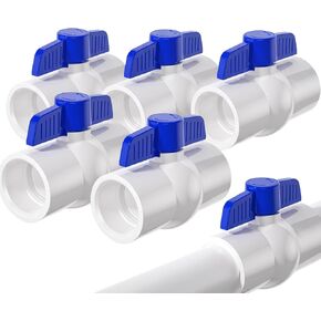 10PCS PVC Ball Valve 1/2Inch, Shut-Off Valve Socket with Blue T-Handle, Slip PVC Ball Valve Water Supply Lines, Outdoor Plumbing & Irrigation System in Saudi Arabia