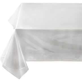 Benson Mills Heavy Duty Clear Plastic Tablecloth Protector, 100% Waterproof Table Cloth, Oil Spill Proof, Table Cover for Dining Tables, Parties and Holidays (54" x 54" Square) in Saudi Arabia