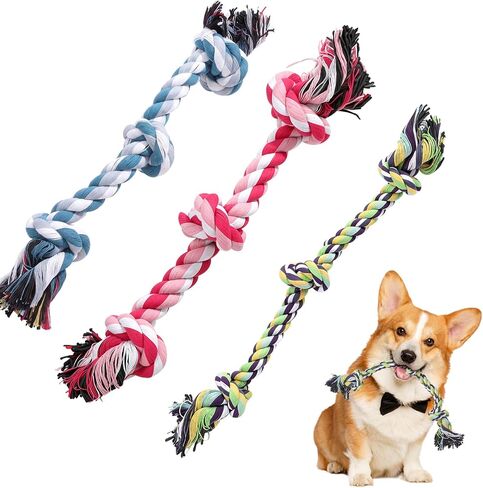 ondware Dog Rope Toys 3 Pack, Cotton Chew Tug Toys for All Dogs in Saudi Arabia