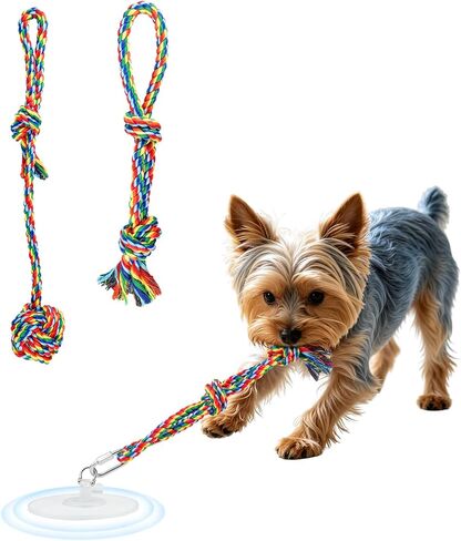 Suction Cup Tug of War Toy for Small Dogs Interactive Dog Rope Toy in Saudi Arabia