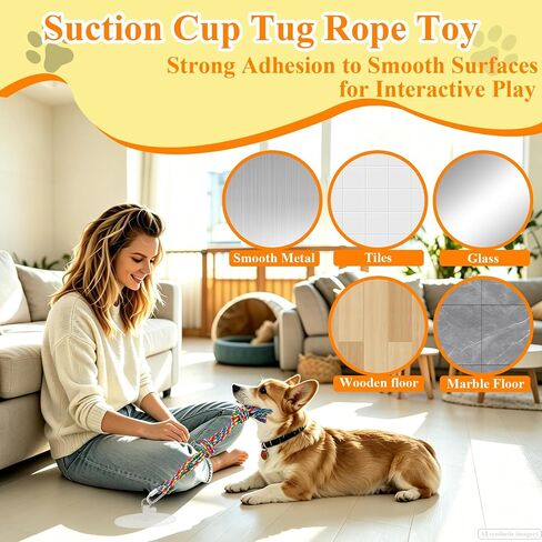 Suction Cup Tug of War Toy for Small Dogs Interactive Dog Rope Toy in Saudi Arabia
