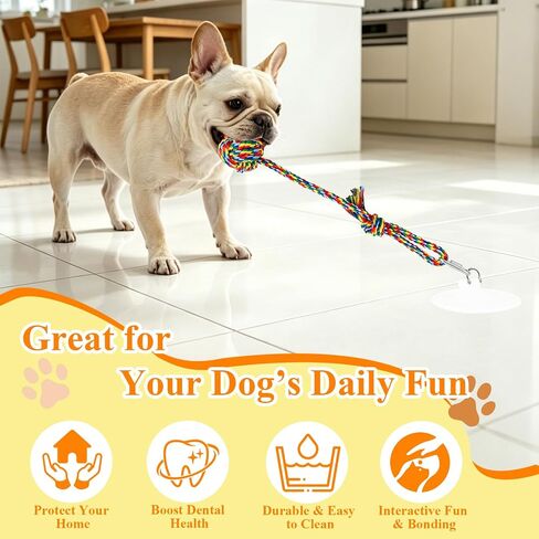 Suction Cup Tug of War Toy for Small Dogs Interactive Dog Rope Toy in Saudi Arabia