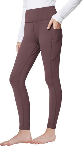 BALEAF Girls' Fleece Lined Leggings Kids Warm Pants Youth Compression Yoga Athletic School Pants with Pockets in Kuwait