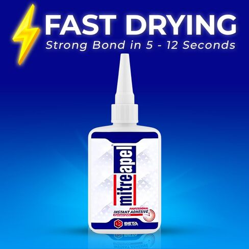 MITREAPEL CA Glue with Activator (3 x 0.80 oz - 3 x 3.30 fl oz.) - CA Glue for Woodworking - Cyanoacrylate Glue and Activator Spray - Crazy Glue, Super Glue for Crafts and DIY Projects - (3 Pk) in Kuwait