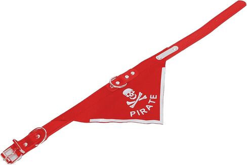 Pet Neck Scarf, Skull Pattern PU Dog Collar for Outdoor Safety in Saudi Arabia