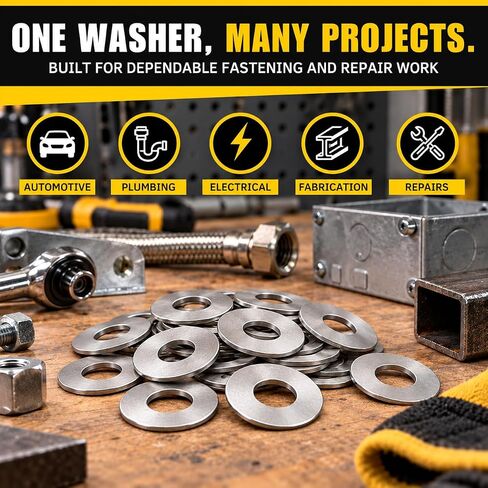 100 Qty #10 Stainless Steel Commercial Flat Finish Washers (BCP667) in Kuwait