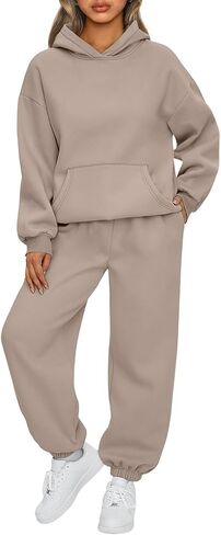 KANSOON Sweatsuits for Women Set 2 Piece Outfits Long Sleeve Hoodie Oversized Sweatshirt Jogger Pants Casual Tracksuit Sets in Kuwait