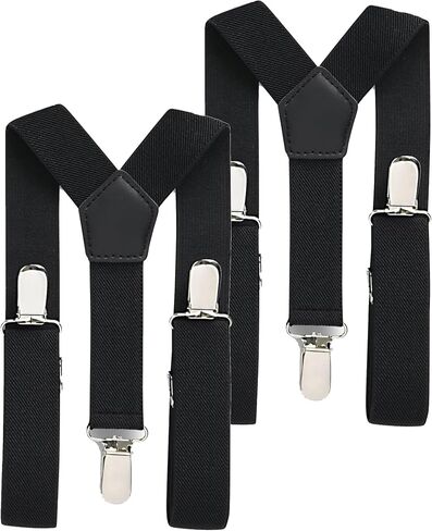 N'Ice Caps Kids 2 Pack Bundle Adjustable Stainless Steel Suspenders in Kuwait