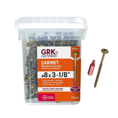 GRK 96077#8 x 2" Low Profile Cabinet™ Screws 330 Count in Kuwait