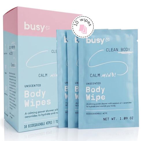 Glow Line Body Wipes for Women - Pack of 3 (10ct) Lavender Rose Body Wash Wipes, Armpit Wipes & Body Wipes w/Caffeine & Collagen Peptides - Cleansing Wipes & No Rinse Bathing Wipes for Adults in Kuwait