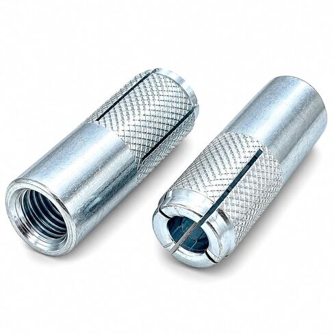 Two (2) 5/8" Inch Premium Zinc Plated Carbon Steel Knurled Drop in Anchor (BCP1002) in Kuwait