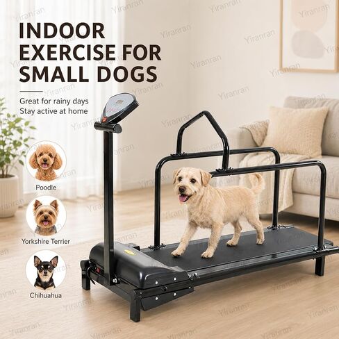 Slatmill for Medium & Large Dogs, Pet Fitness Treadmill, 31.5 X 11 in Running Area with 0.5-3.7 Mph Adjustable Speed, Safety Rails & Emergency Stop, for Dogs Indoor & Outdoor,Training in Saudi Arabia