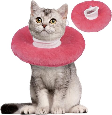 Cat Cone Collar Soft, Adjustable & Lightweight Kitten Elizabethan e Collar to Stop Licking After Surgery, Ideal for Wound Recovery, Durable & Machine Washable, Blue Small in Saudi Arabia