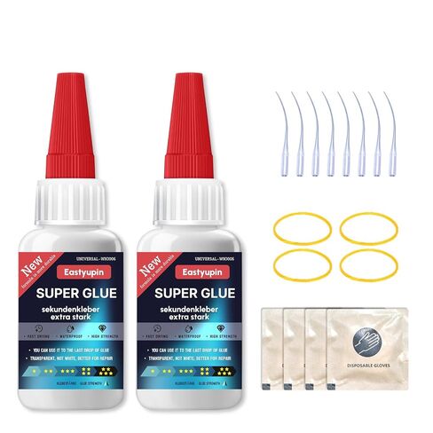 Super Glue All Purpose 80 G / 2.82 Oz,Fast Drying Waterproof, with Anti-Clog Caps Precision Drip Nozzle,Clear Glue for Craft Shoe Plastic Ceramic Glass Leather Fabric Craft Glue in Kuwait