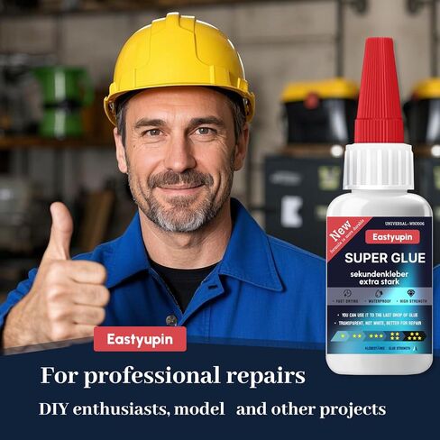 Super Glue All Purpose 80 G / 2.82 Oz,Fast Drying Waterproof, with Anti-Clog Caps Precision Drip Nozzle,Clear Glue for Craft Shoe Plastic Ceramic Glass Leather Fabric Craft Glue in Kuwait