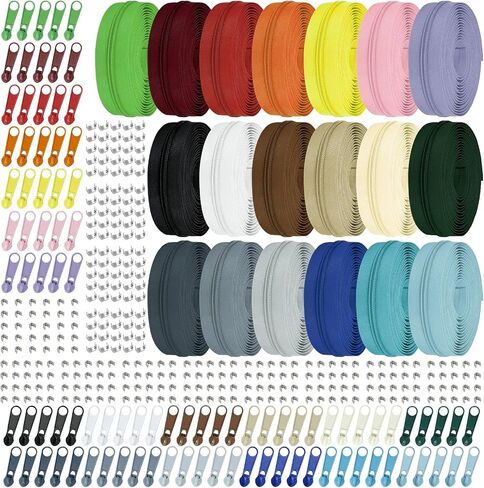 YZSFIRM 124 Yards #5 Nylon Zipper Tape Set - Nylon Coil Zippers by The Yard in Kuwait