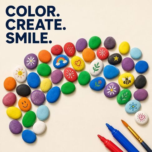 100 PCS Colored Tiny Painting Rocks Rocks,0.5-1 Inch Small Rocks for Crafts in Saudi Arabia